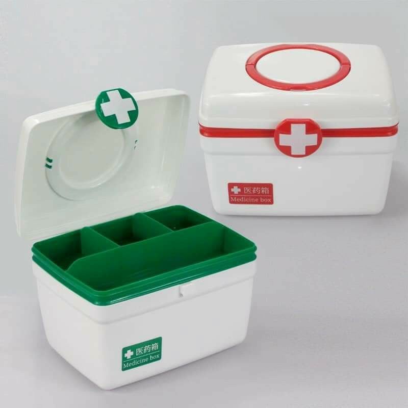 Hộp đựng thuốc gia đình, tủ thuốc và dụng cụ y tế mẫu mới 26x19x17cm