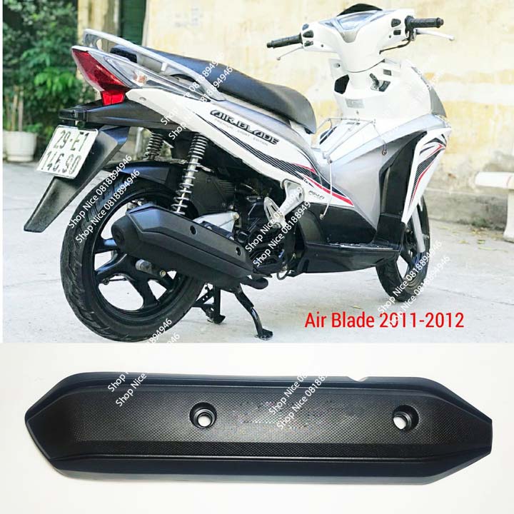 Ốp pô xe máy honda air blade 2011-2012 nhựa đen giá 1 cái