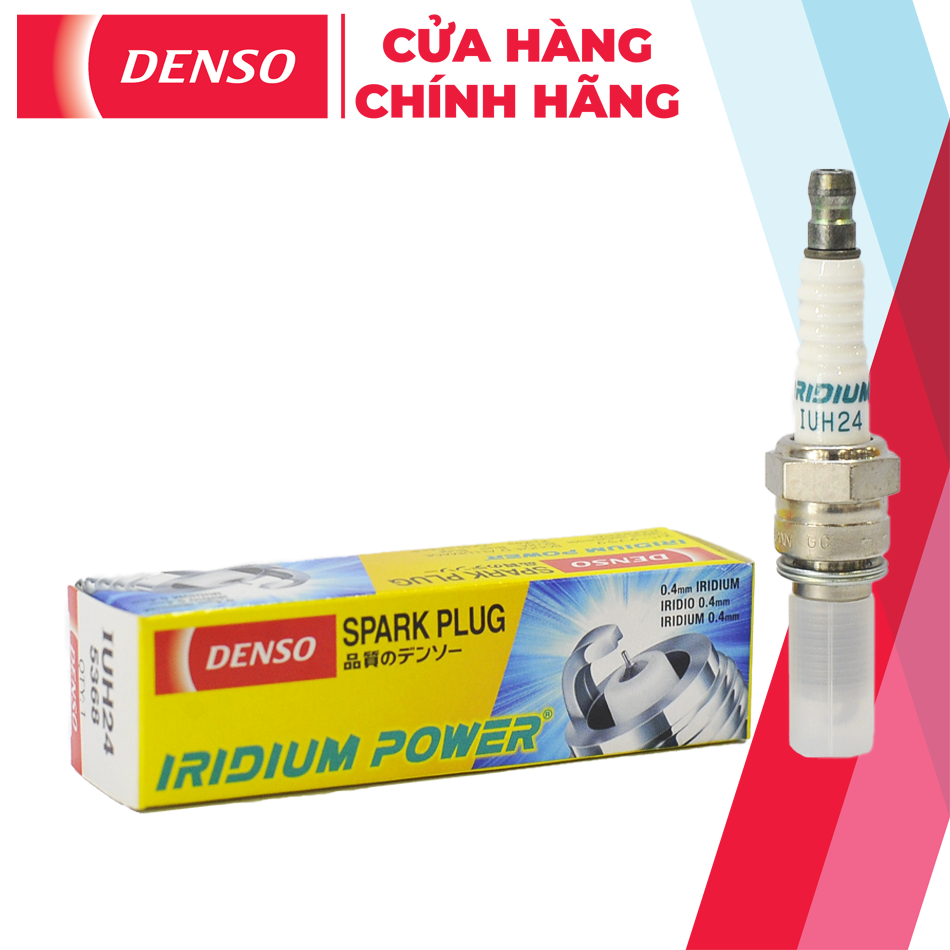 Bugi xe máy chân côn dài iuh24 denso iridium, chuyên cho dòng xe ga sang trọng sh, ps nhập ý, air blade và click đời sâu, không fi mã 067700-9331