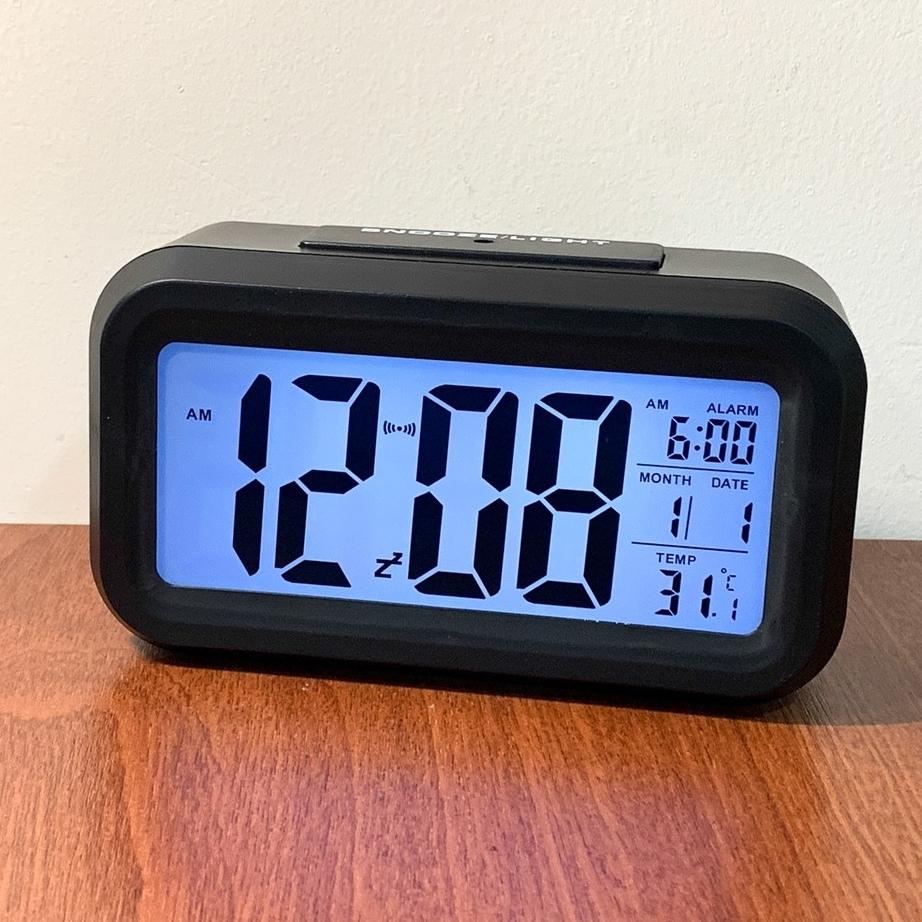 Đồng Hồ Báo Thức Điện Tử Để Bàn Màn Hình LCD Đa Chức Năng: Thời Gian, Lịch