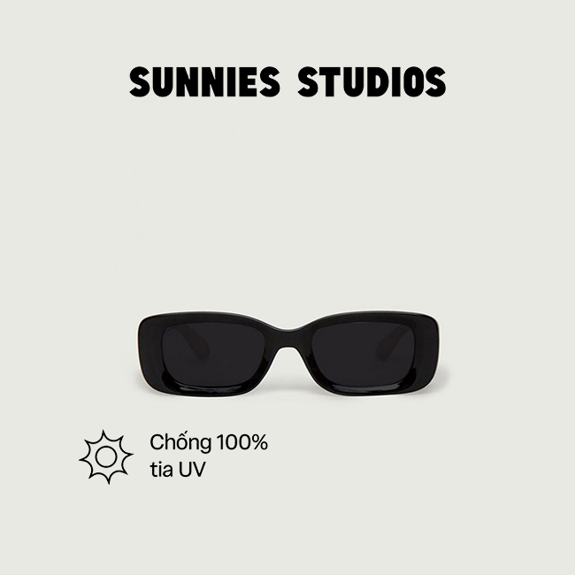 Kính mát Sunnies Studios Gọng Vuông Domino in Ink