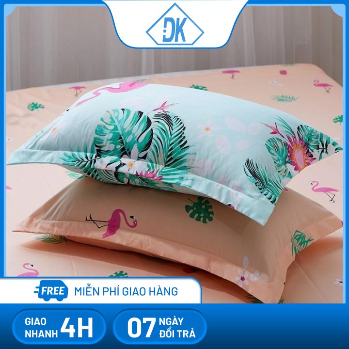 1 vỏ gối cotton 35x50cm mịn mát giặt mau khô, không ra màu, không xù lông Đăng Khoa 79 - áo gối - ao goi - vo goi - vỏ cotton