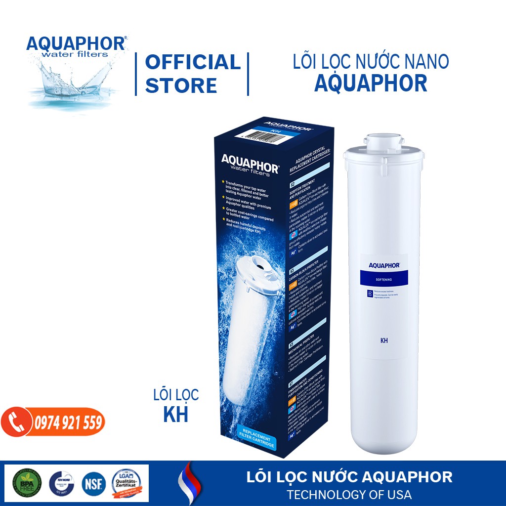 Lõi lọc số 2- lõi lọc KH-lõi xử lí kim loại nặng-bình lọc nước Aquaphor Crystal Eco H-nhập khẩu Mỹ