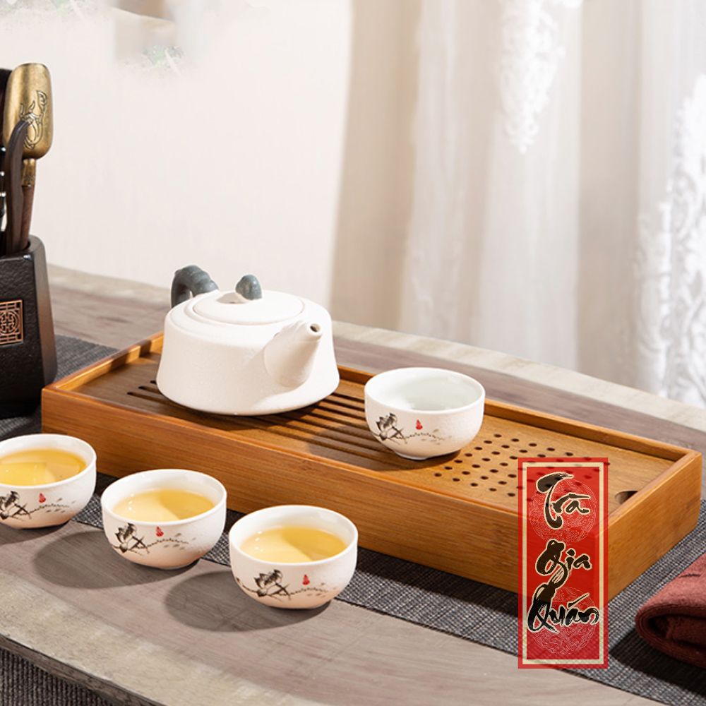 Tên sản phẩm: khay trà đạo chất liệu tre cao cấp kt 27