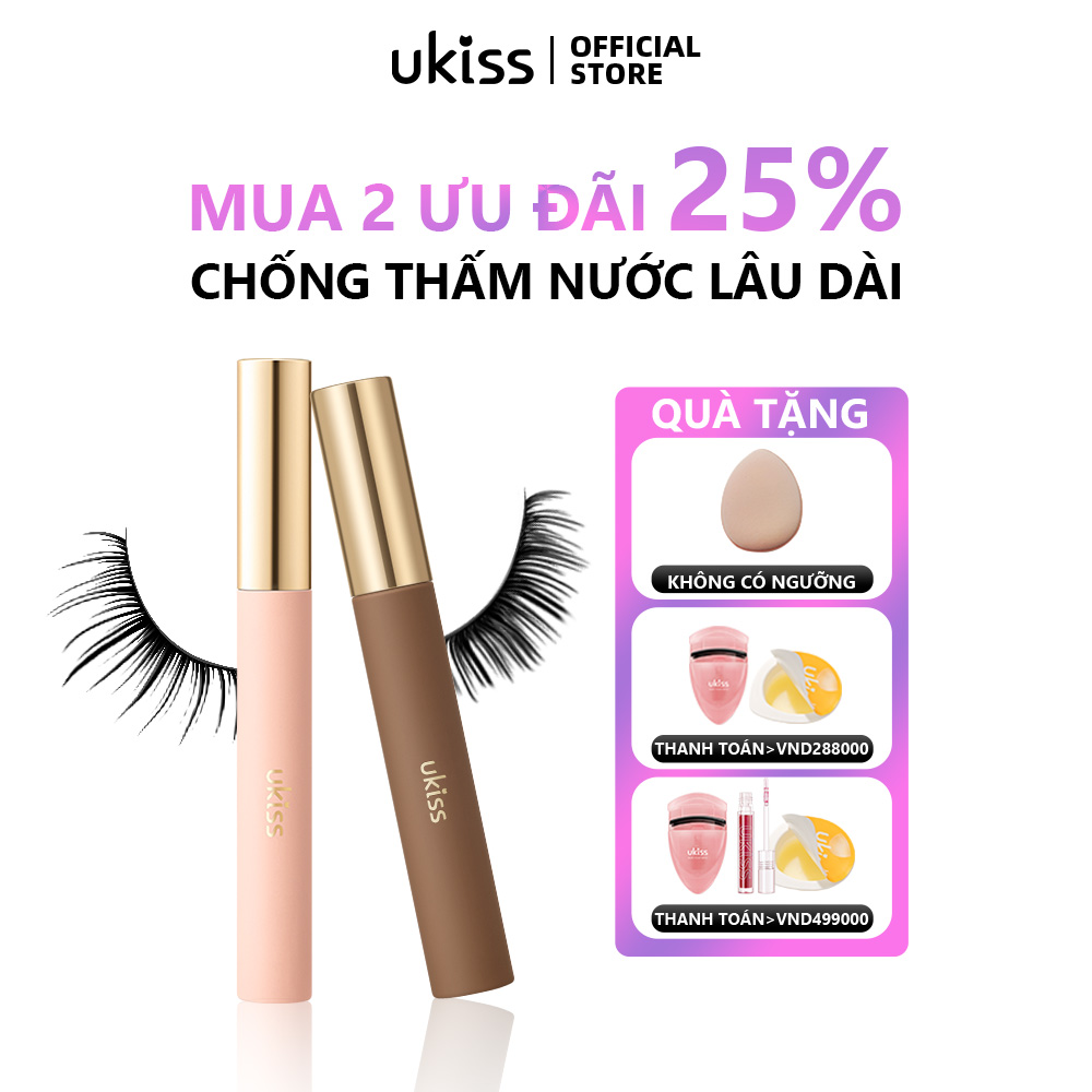 Ukiss mascara loại lông mi rậm lâu trôi không thấm nước mascara loại lông mi mảnh mai mua 2 giảm giá 25%