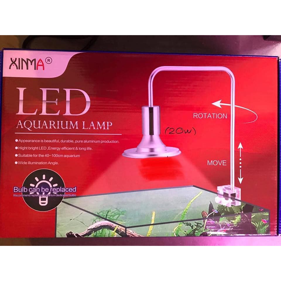 Đèn led kẹp xima 20w ánh sáng trắng - đèn led kẹp bể thủy sinh