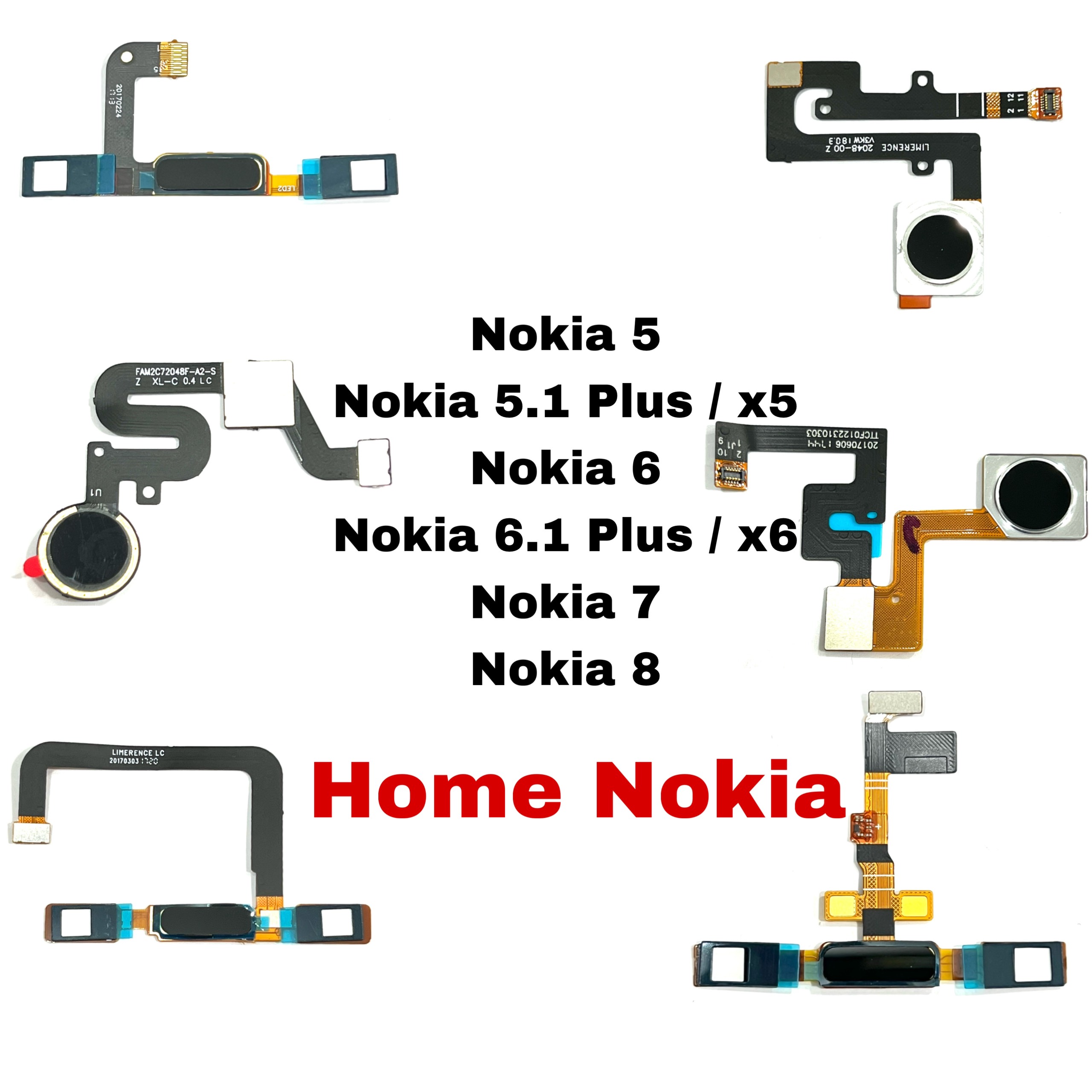 Nút home back , home vân tay nokia 5/ 5.1 plus/ x5/ nokia 6/ 6.1 plus/ x6 / nokia 7/ nokia 8