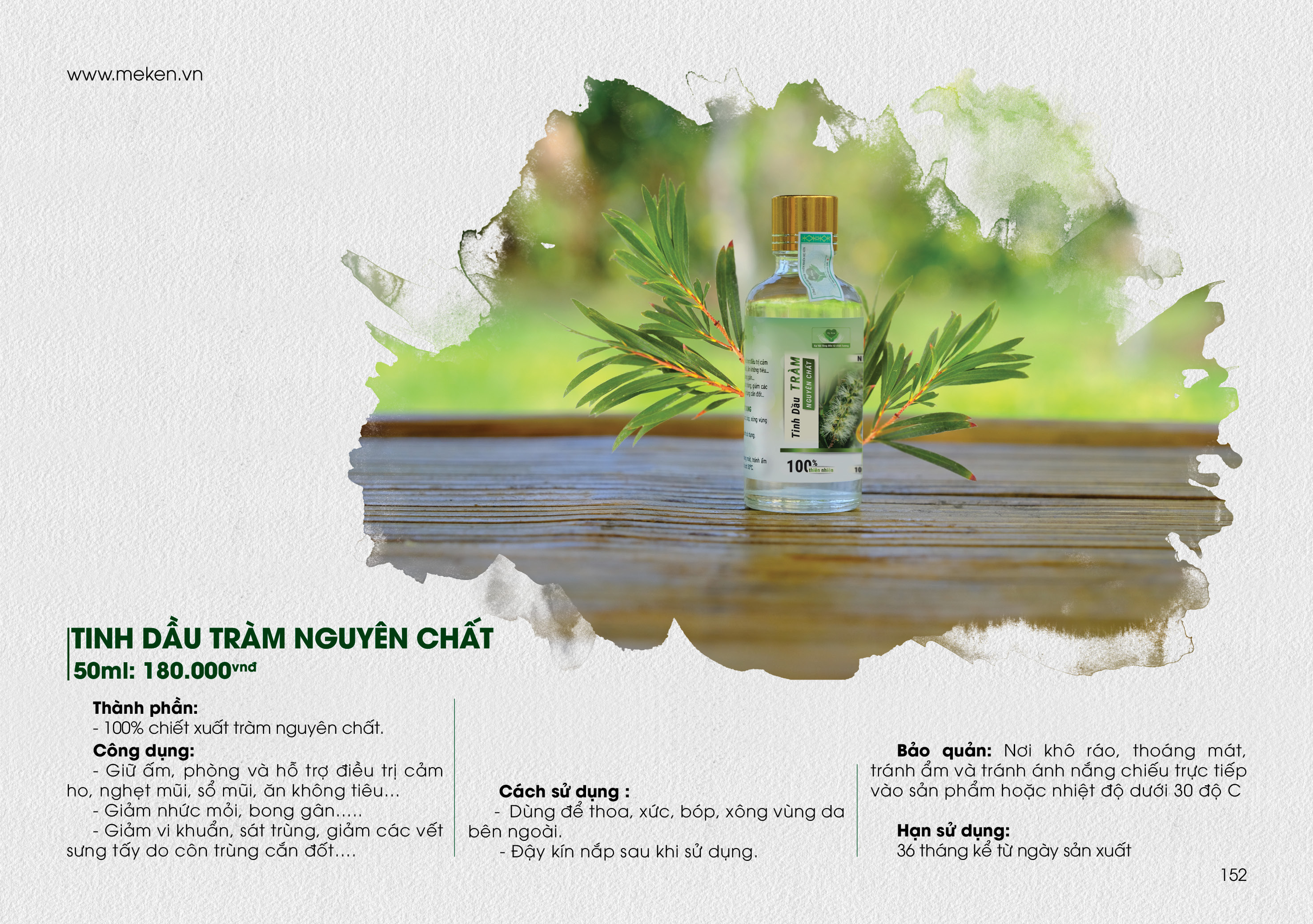 Tinh dầu tràm nguyên chất mẹ ken