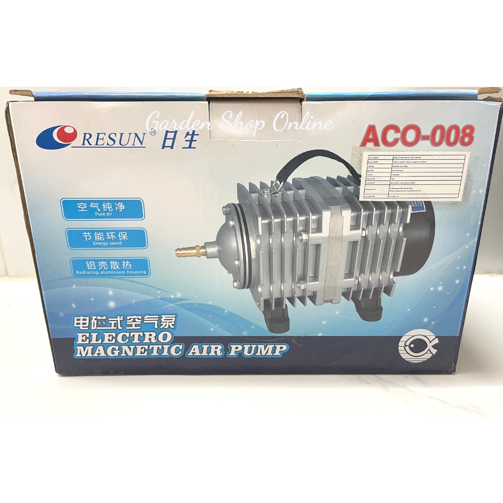 Máy sủi oxy resun aco-008 tặng 15m dây + 12 viên sủi đen