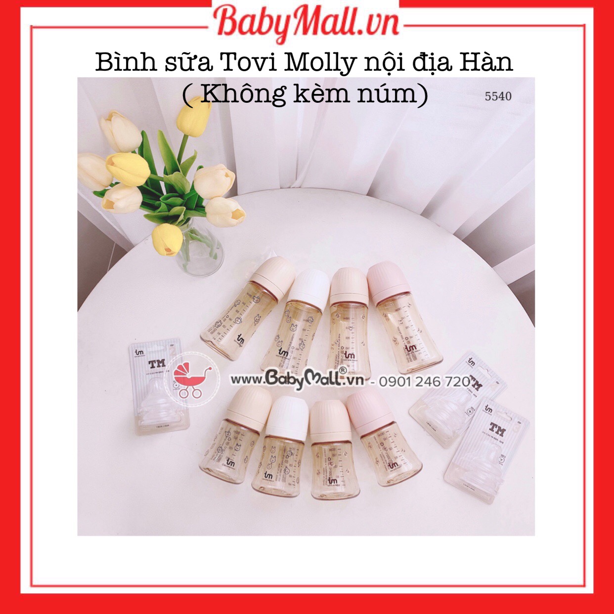 Bình sữa Tovi Molly nội địa Hàn Babymall.vn
