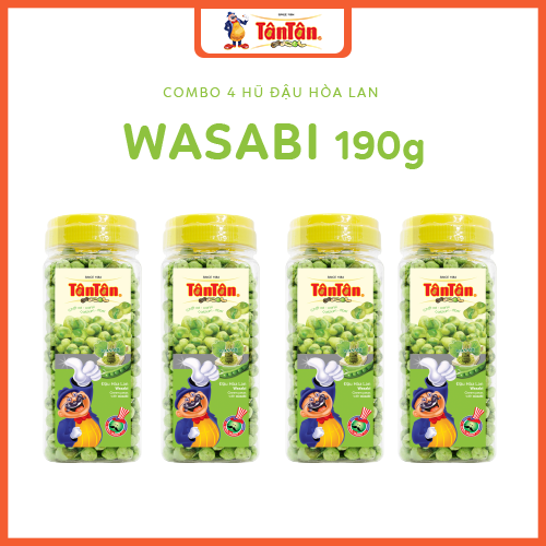 Combo 4 hũ Đậu Hòa Lan Wasabi Tân Tân 190g