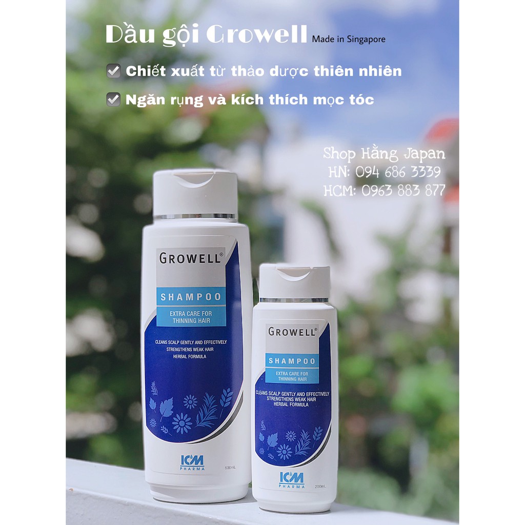 [HÀNG ĐỨC] DẦU GỘI GROWELL NGĂN RỤNG TÓC 200ML - 500ML