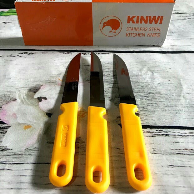 Dao gọt hoa quả, trái cây, dao Thái cán vàng, cán nhựa