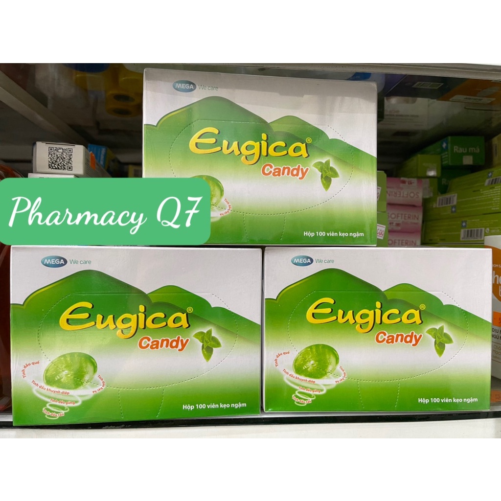 Kẹo ngậm thảo eugica 100 viên keo eugica viên ngậm eugica kẹo ho eugica