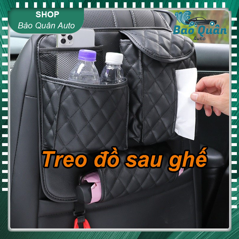 Túi treo đồ sau ghế ô tô da cứng đa năng