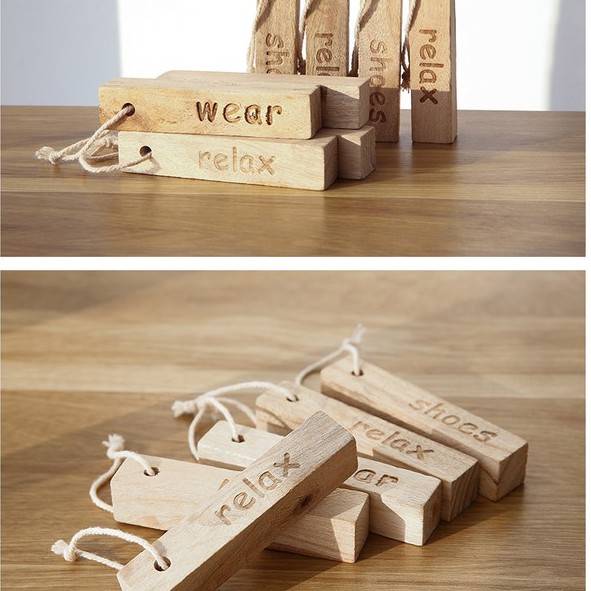 5 Miếng Gỗ Long Não Mùi Thơm Tự Nhiên Treo Phòng Ngủ Quần Áo Giày Dép Chống Ẩm Nấm Mốc Côn Trùng