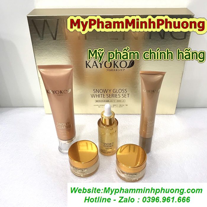 Bộ mỹ phẩm kayoko vàng 5in1 trị nám trắng da nhật bản