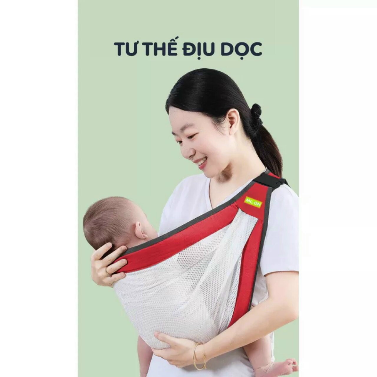 Địu em bé địu ngồi địu nằm cho bé sơ sinh 0-24 tháng địu vải lưới