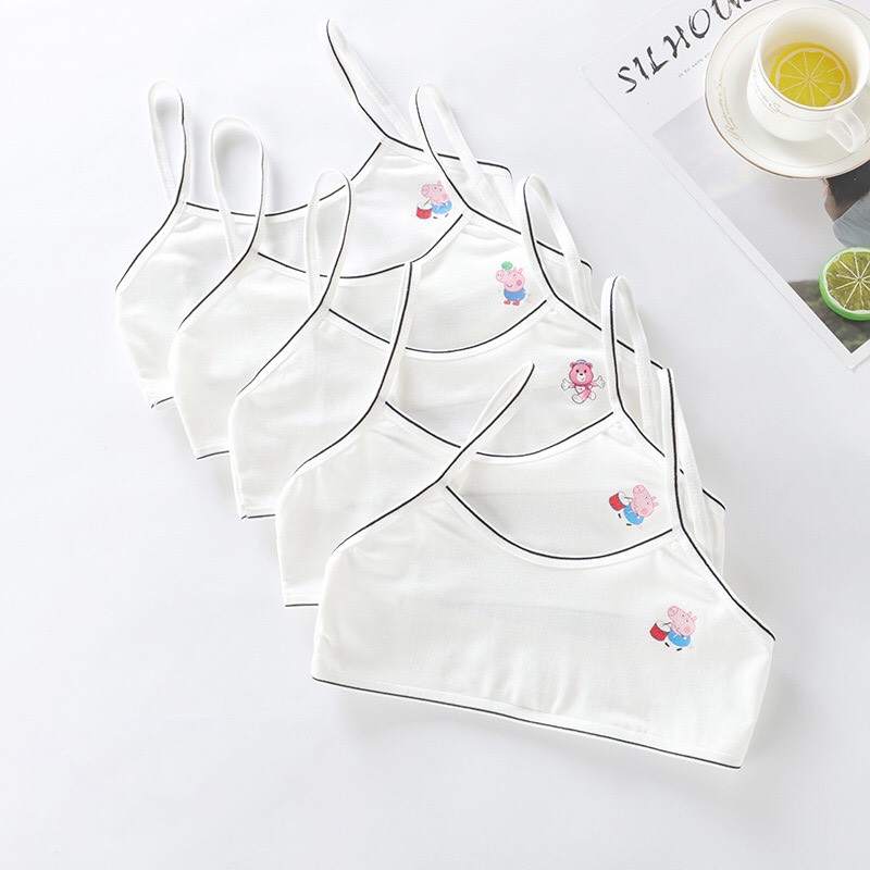 Áo lót học sinh cấp 1 cấp 2 không đệm áo lá cho bé áo lót bé gái mới lớn từ 27-39kg