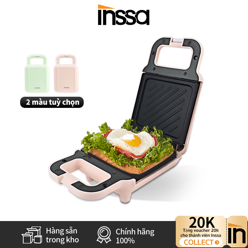 Máy kẹp sandwich Inssa máy nướng bánh mì sandwich nướng bánh mì đa năng tiện dụng - New Arrival