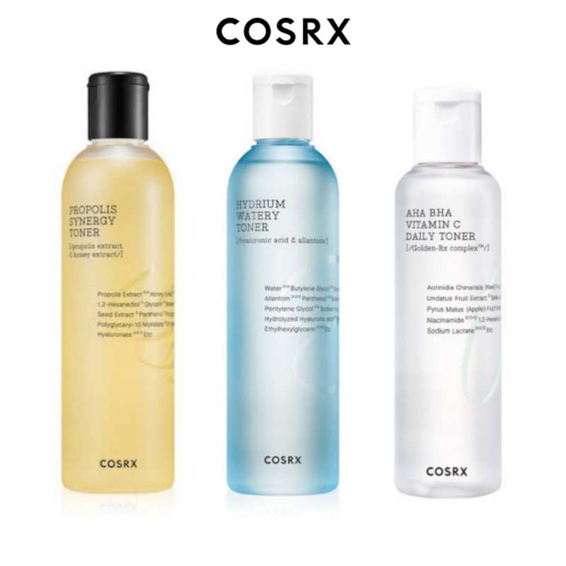 Nước cân bằng dưỡng sáng da COSRX Refresh AHA BHA Vitamin C Daily Toner | Full Fit Propolis Synergy Toner | Hydrium Watery Toner For Dull Skin Owners