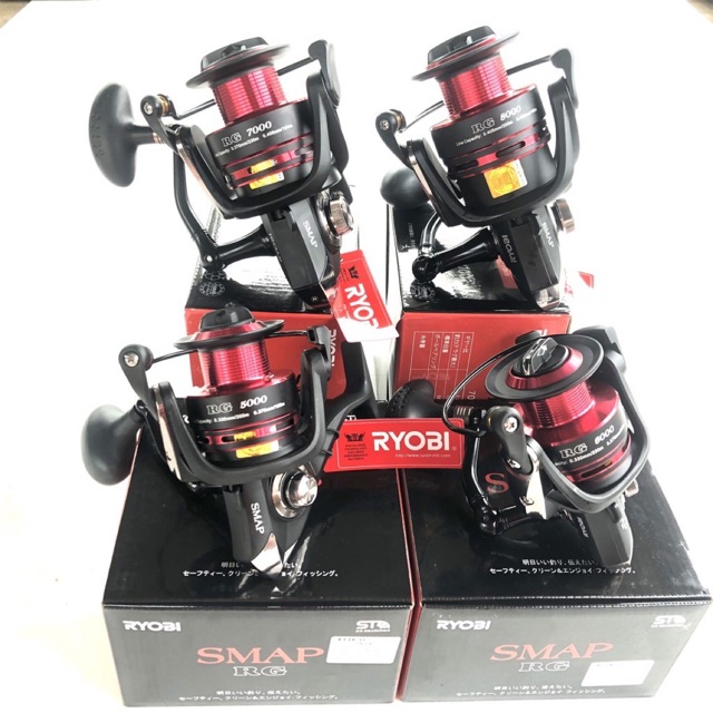 Máy câu cá ryobi smap 8000 máy cực khoẻ y hình hàng nhập khẩu