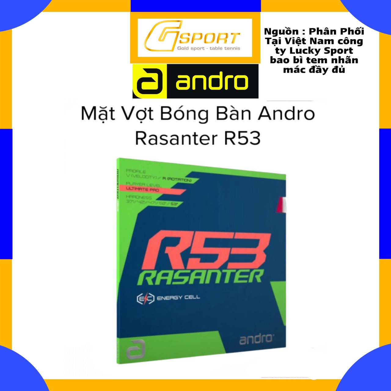 Mặt vợt bóng bàn Andro Rasanter R53