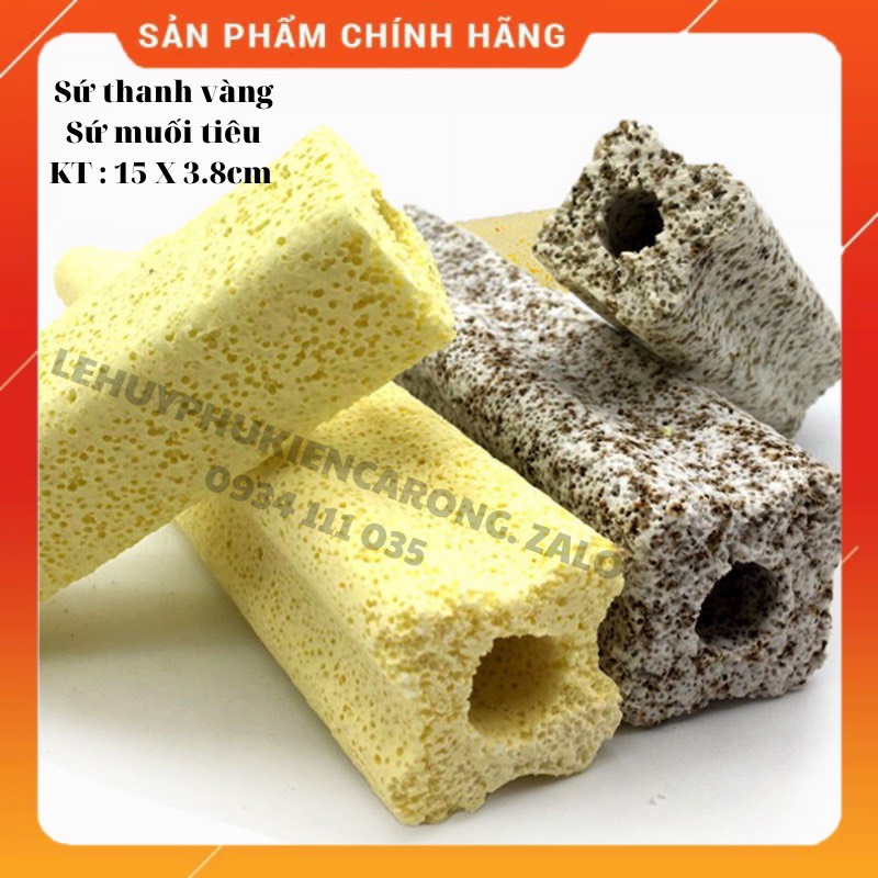 "hoàn tiền đến 10%" sứ thanh vàng - sứ muối tiêu - sứ mè đen - sứ lọc bể cá