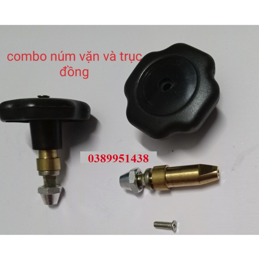 Combo tay vặn - núm vặn + trục đồng nồi áp suất gas hàng loại 1 - phụ kiện nồi áp suất