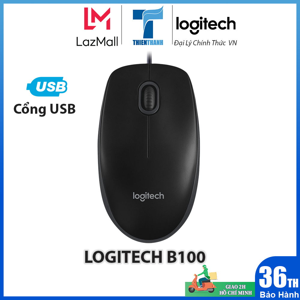 Chuột có dây logitech B100 - Chính hãng phân phối