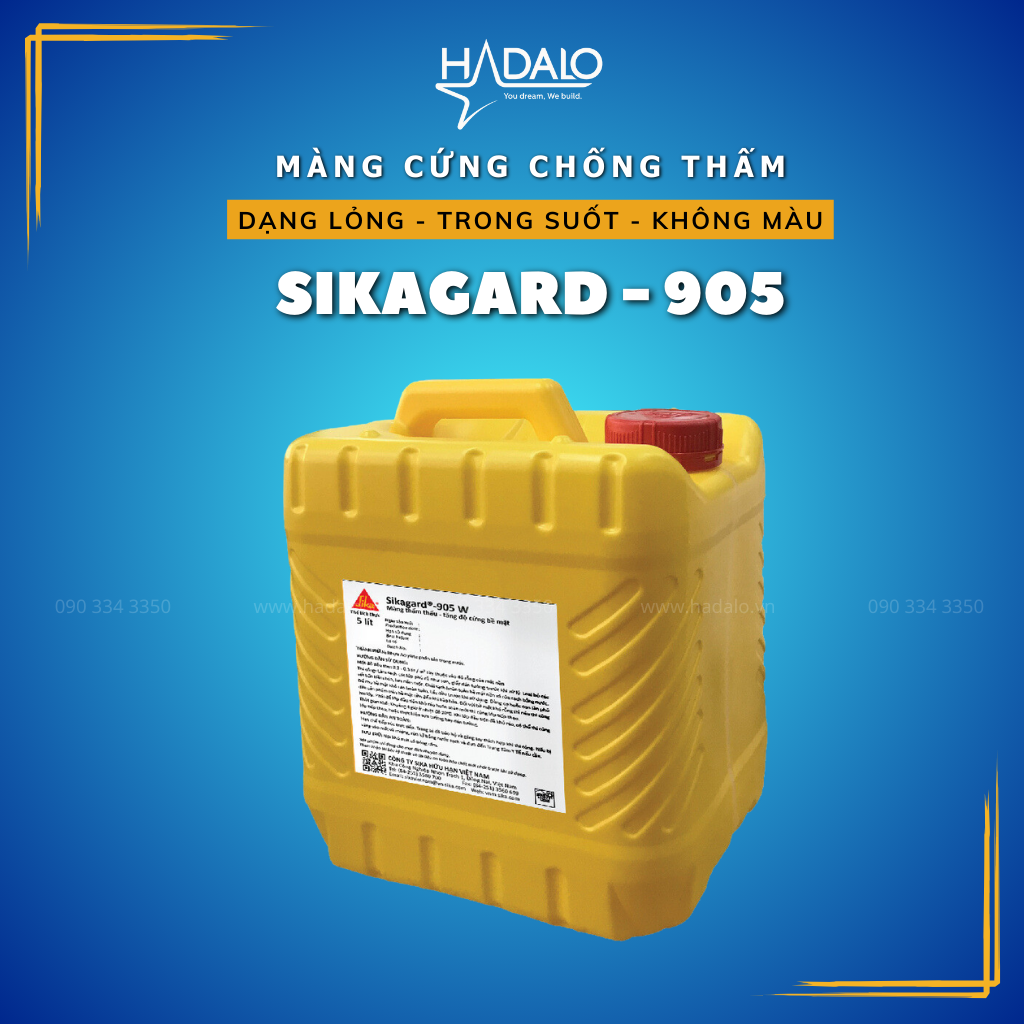 Sikagard 905W – Màng chống thấm trong suốt, chống UV, ngừa nấm mốc - 5 lít