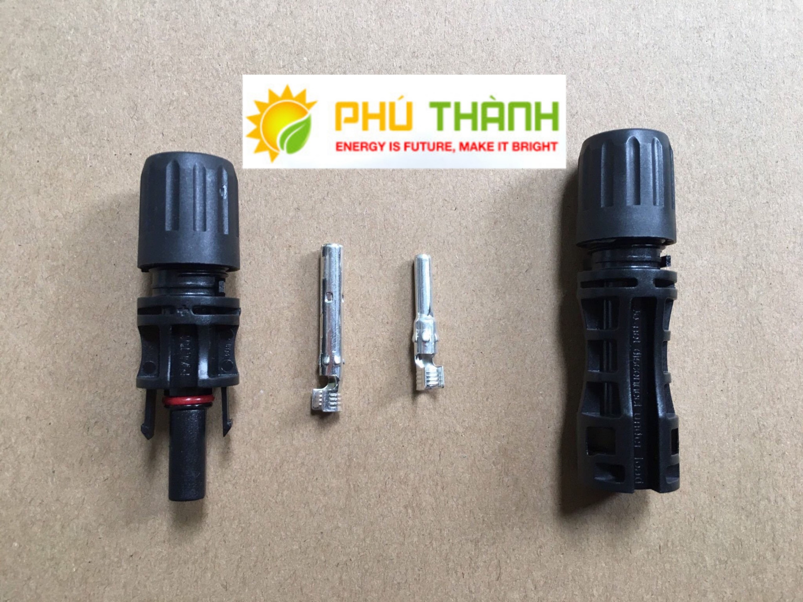 [Cặp đực + cái + 2 lõi ] Jack kết nối MC4 năng lượng mặt trời chất lượng cao 1500VDC, chống mở, dành cho hệ thống điện mặt trời