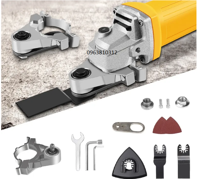 Đầu cắt rung đa năng gắn máy mài máy cắt rung cầm tay, bộ chuyển đổi máy mài thành lưỡi cắt rung