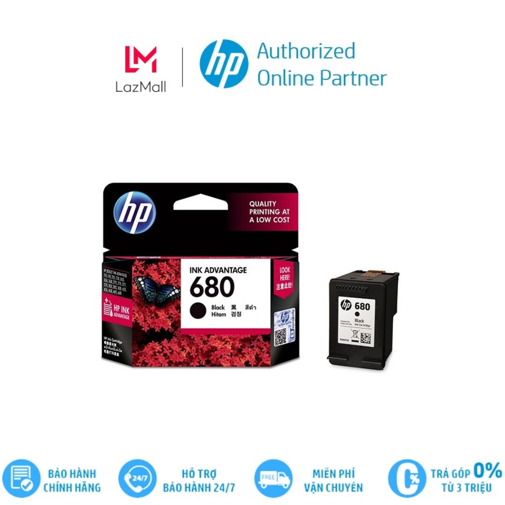 Mực hộp máy in phun HP 680 Black