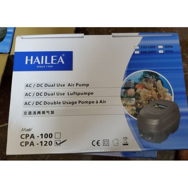 Máy sủi tích điện 2 vòi hãng hailea cpa 120