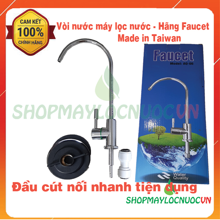 Vòi nước máy lọc nước- inox – Hãng Faucet – Made in Taiwan- Dùng cho tất cả các máy lọc nước - ShopMayLocNuocVN