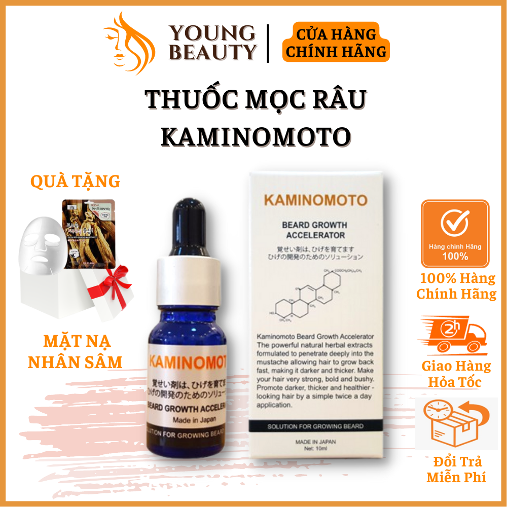 Serum kích mọc râu KAMINOMOTO Nhật Bản - Kích Thích mọc râu nhanh hiệu quả sau 1 đến 2 tuần sử dụng - YOUNG BEAUTY