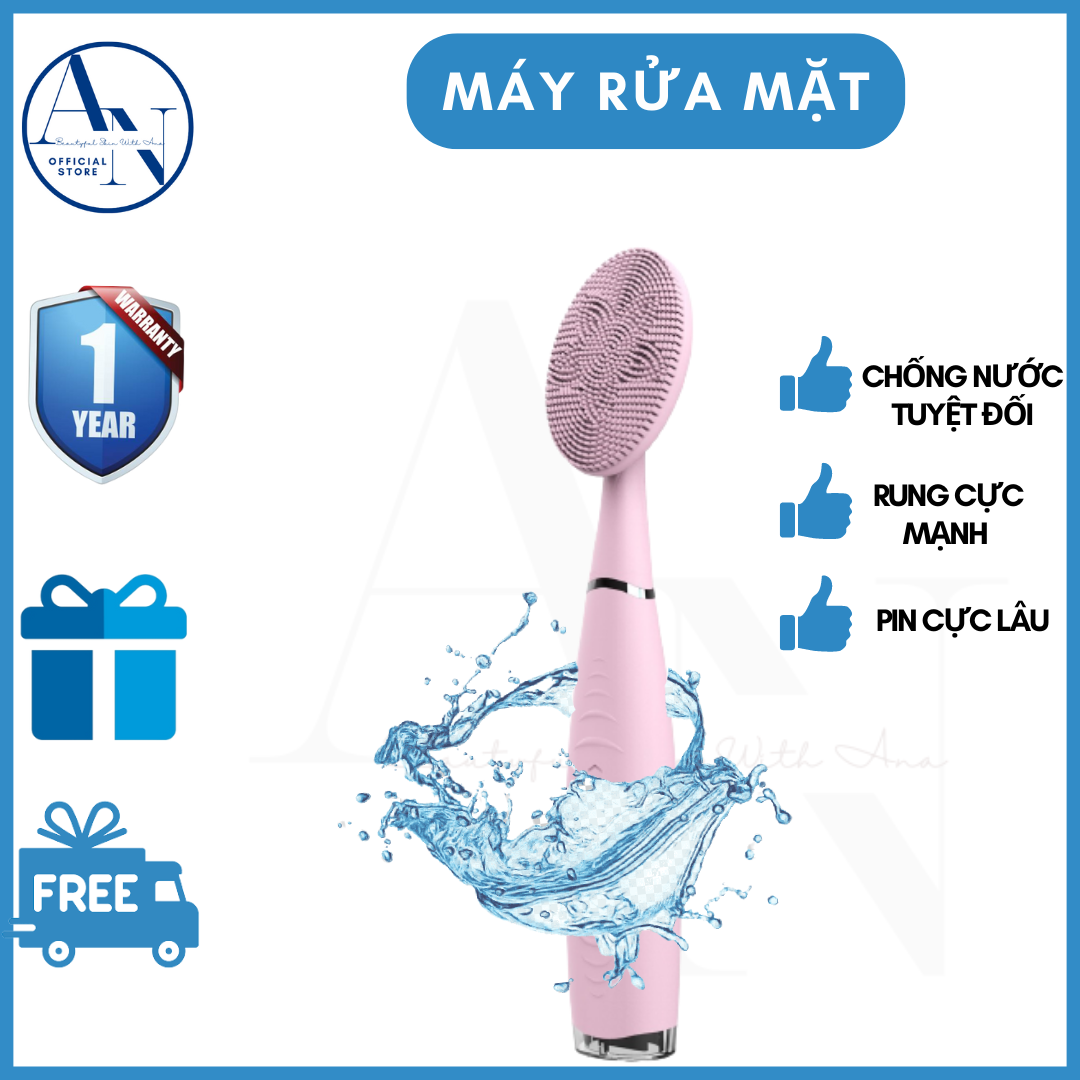 Máy rửa mặt chính hãng ANA mini có thể massage mặt - kiểu máy chăm sóc da mặt làm đẹp