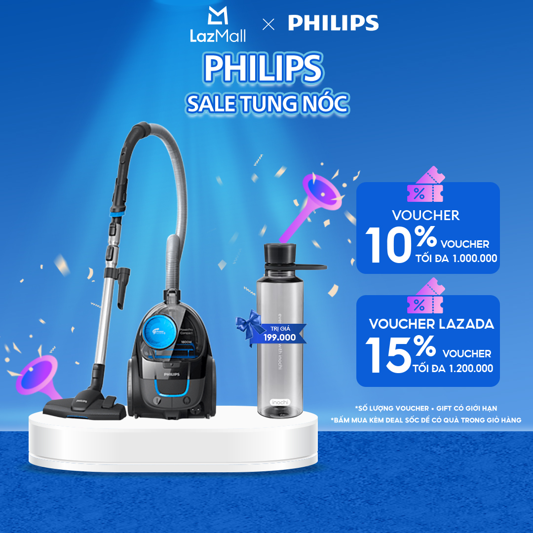 Máy Hút Bụi Philips FC9350/01 1800W -  Đầu Hút Multi Clean - Bộ Lọc Hepa 10 Có Thể Rửa - Hàng Phân Phối Chính Hãng