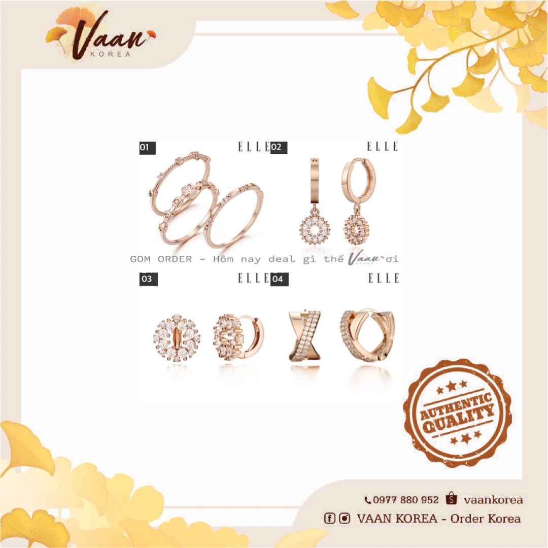 Trả order trang sức elle