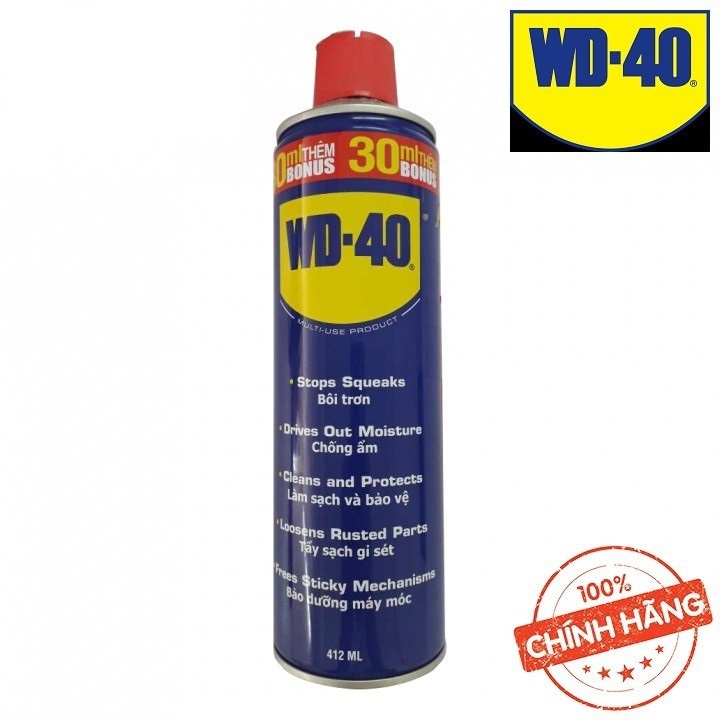 [HCM][ THÔNG DỤNG] Chai xịt Bôi trơn Làm sạch Thẩm thấu Chống ẩm WD-40 Multi-Use Product 412ml