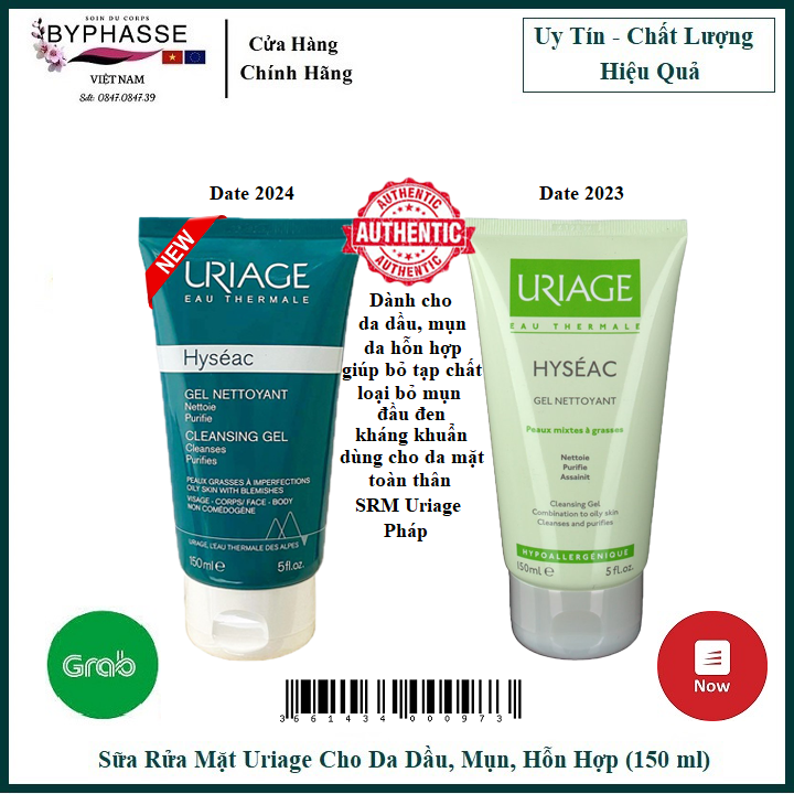 Sữa rửa mặt uriage dành cho da dầu da mụn 150ml