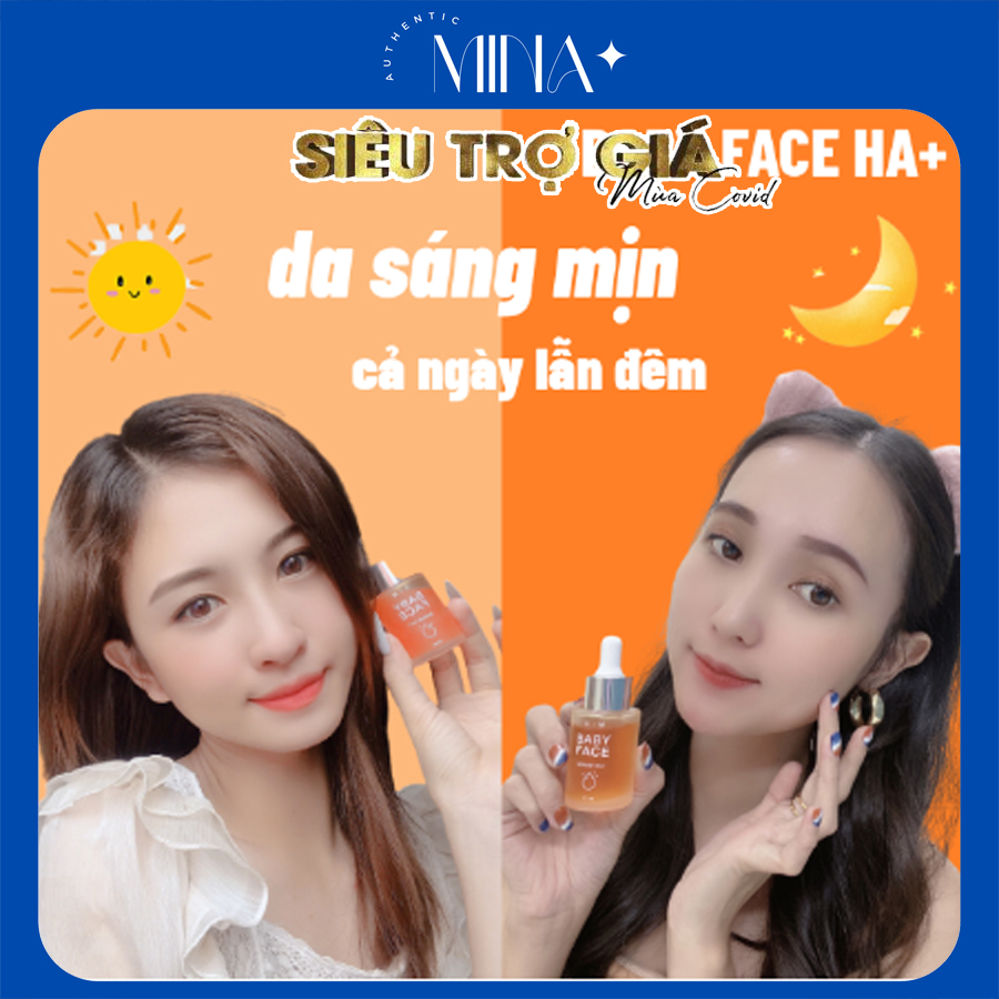 Serum kim baby face ha+ da trắng căng bóng, mờ thâm nám, ngăn ngừa lão hóa