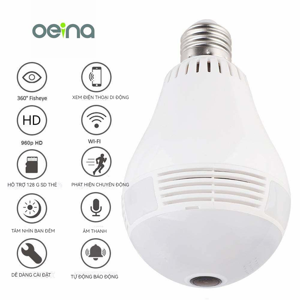 Camera bóng đèn HD 360 độ Đèn LED toàn cảnh Bóng đèn mắt cá 1080P Toàn cảnh không dây An ninh gia đình WiFi Camera quan sát IP Camera giám sát video từ xa Camera v380pro