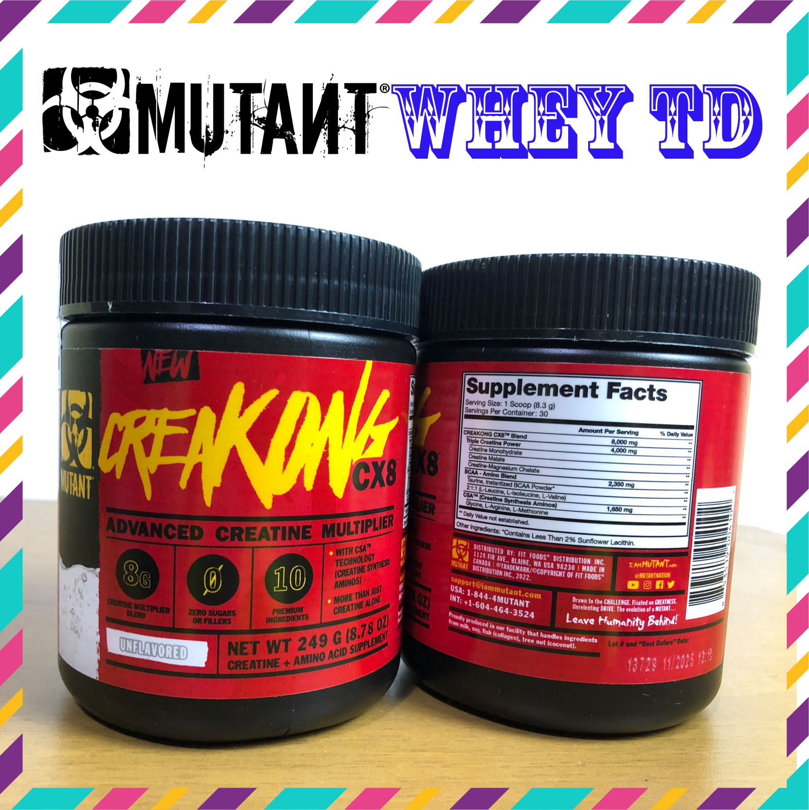 Mutant Creakong CX8 30 servings Creatine + BCAA tăng sức mạnh sức bền khi tập luyện