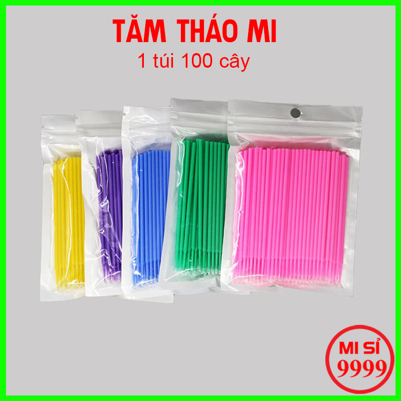 Tăm tháo mi đầu nhỏ đa năng dạng túi, 1 túi 100 cái