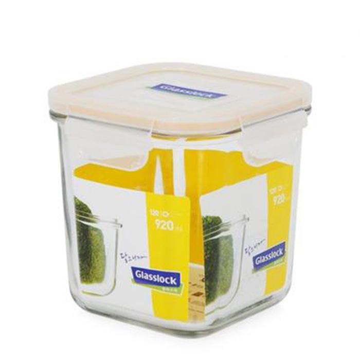 Hộp thủy tinh cường lực Glasslock hình vuông cao 900ml, kín hơi, tiện dụng - Made in Korea