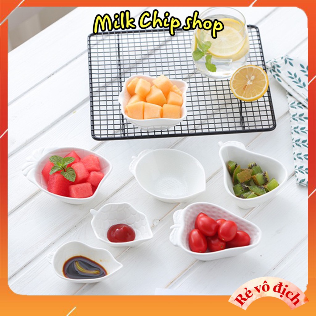 Bát ăn dặm kiểu Nhật, bát gốm sứ mini trắng cao cấp cho bé 50-100ml DA09