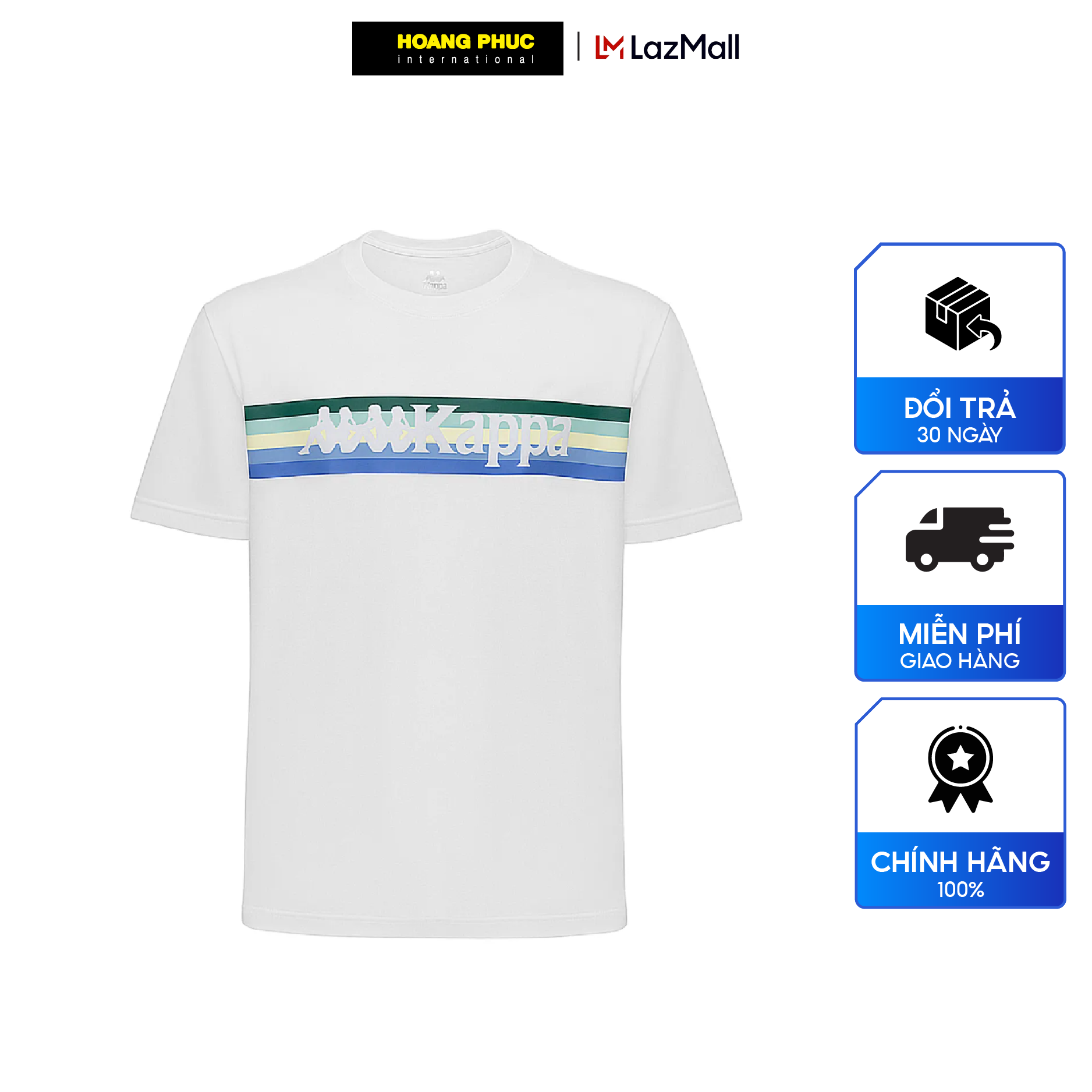 Áo thun nam KAPPA cổ tròn, tay ngắn, kiểu dáng năng động K0C32TD03