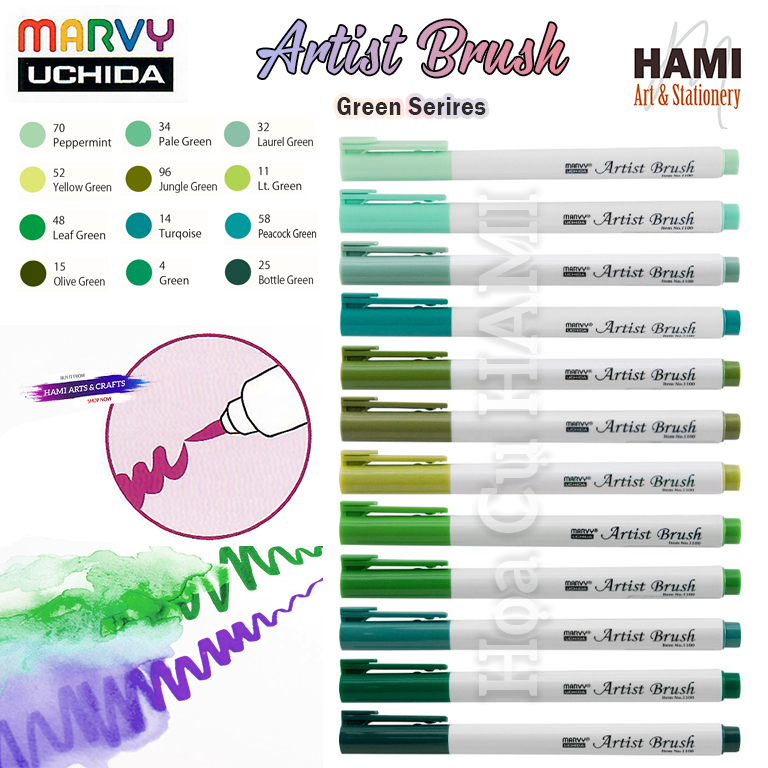 Bút cọ màu marvy artist brush 1100